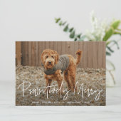 Cartes Pour Fêtes Annuelles Joyeux et miséricordieux photo d'animal de compagn (Debout devant)