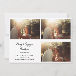Cartes Pour Fêtes Annuelles Joyeux et Noël engagé Enregistrer La Photo Date