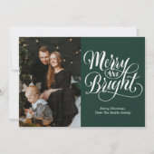 Cartes Pour Fêtes Annuelles Joyeux et vert brillant Calligraphie moderne (Devant)