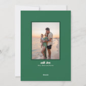 Cartes Pour Fêtes Annuelles Joyeux et vert éclatant Noël (Dos)