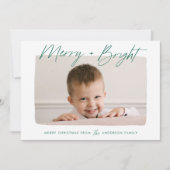 Cartes Pour Fêtes Annuelles Joyeux et vert vif photo (Devant)