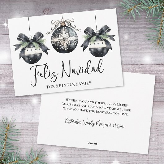 Cartes Pour Fêtes Annuelles Joyeux Feliz Navidad Noël