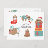 Cartes Pour Fêtes Annuelles Joyeux fentes de Noël (Devant / Derrière)