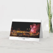 Cartes Pour Fêtes Annuelles Joyeux Feu d'artifice Kansas City Plaza Lumières (Dos)