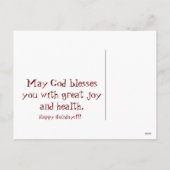 Cartes Pour Fêtes Annuelles Joyeux feu de Noël (Dos)