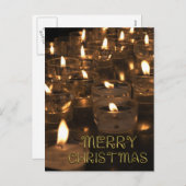 Cartes Pour Fêtes Annuelles Joyeux feu de Noël Bougies (Devant / Derrière)
