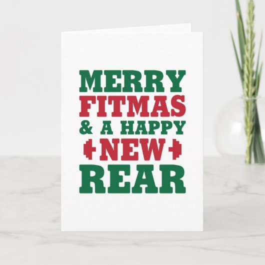 Cartes Pour Fêtes Annuelles Joyeux Fitmas (Devant)