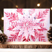 Cartes Pour Fêtes Annuelles Joyeux flocon rose Noël