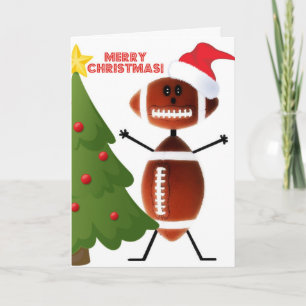 Cartes Pour Fêtes Annuelles Joyeux football de Noël