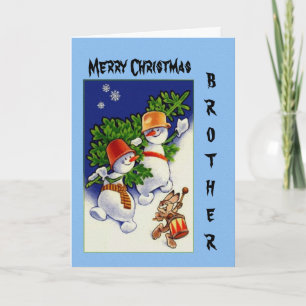 Cartes Pour Fêtes Annuelles Joyeux frère de Noël