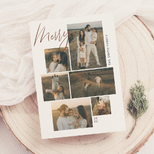 Cartes Pour Fêtes Annuelles Joyeux   Galerie Mur 6 Photo Collage Noël