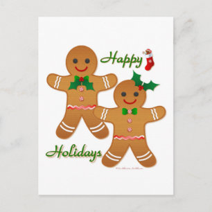 Cartes Pour Fêtes Annuelles Joyeux Gingerbread Homme Garçon Girl
