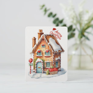 Cartes Pour Fêtes Annuelles joyeux ginghouse de noël
