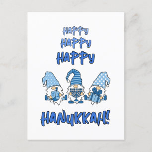 Cartes Pour Fêtes Annuelles Joyeux Gnome de Noël Hanoukka Personnalisé