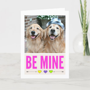 Cartes Pour Fêtes Annuelles Joyeux Golden Retrievers Be Mine Saint Valentin