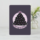 Cartes Pour Fêtes Annuelles Joyeux Gothmas pourpre (Debout devant)