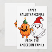 Cartes Pour Fêtes Annuelles Joyeux HalloMerciFête (Devant / Derrière)