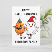 Cartes Pour Fêtes Annuelles Joyeux HalloMerciFête (Debout devant)