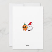 Cartes Pour Fêtes Annuelles Joyeux HalloMerciNoël (Dos)