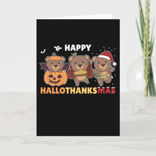 Cartes Pour Fêtes Annuelles Joyeux Hallothanksma's Bears Christmas Bear
