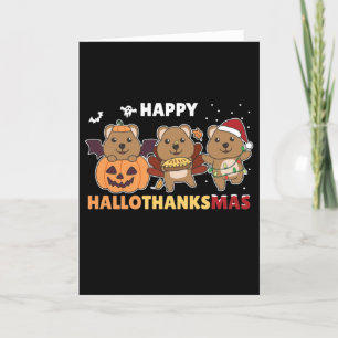 Cartes Pour Fêtes Annuelles Joyeux Hallothanksmas Quokkas Christmas Quokka
