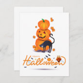 Cartes Pour Fêtes Annuelles Joyeux Halloween ! (Devant / Derrière)
