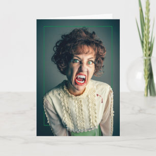 Cartes Pour Fêtes Annuelles Joyeux Halloween à quiconque Vampire féminine Camp