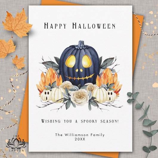 Cartes Pour Fêtes Annuelles Joyeux Halloween Citrouilles de Samhain effrayante