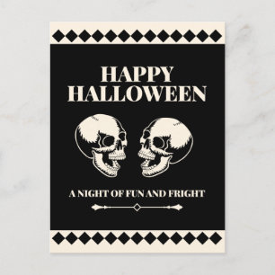 Cartes Pour Fêtes Annuelles Joyeux Halloween Crânes qui rient Amusement
