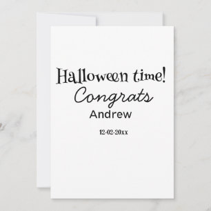 Cartes Pour Fêtes Annuelles Joyeux Halloween félicitations ajouter nom date an