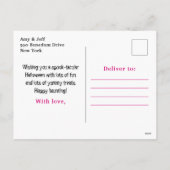 Cartes Pour Fêtes Annuelles Joyeux Halloween Fête de maman rose (Dos)