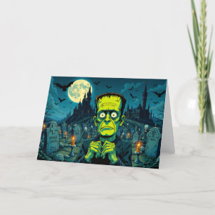 Cartes Pour Fêtes Annuelles Joyeux Halloween Frankenstein