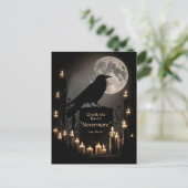Cartes Pour Fêtes Annuelles Joyeux Halloween Gothique Le Corbeau (Debout devant)