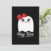 Cartes Pour Fêtes Annuelles Joyeux Halloween Hey Boo (Debout devant)