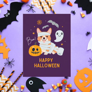 Cartes Pour Fêtes Annuelles Joyeux Halloween Joli Chien Momie