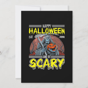 Cartes Pour Fêtes Annuelles Joyeux Halloween Mangez Buvez Et Soyez Terriblemen