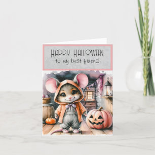Cartes Pour Fêtes Annuelles Joyeux Halloween Meilleure Amie