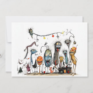 Cartes Pour Fêtes Annuelles Joyeux Halloween, Monstre !