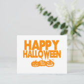 Cartes Pour Fêtes Annuelles Joyeux Halloween Trick ou Treat Citrouilles (Debout devant)