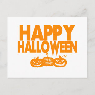 Cartes Pour Fêtes Annuelles Joyeux Halloween Trick ou Treat Citrouilles