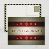 Cartes Pour Fêtes Annuelles Joyeux Hanoukka (Devant / Derrière)