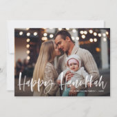 Cartes Pour Fêtes Annuelles Joyeux Hanoukka Brush Letting Photo (Devant)