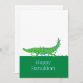 Cartes Pour Fêtes Annuelles Joyeux Hanoukka Gator (Devant / Derrière)