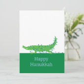 Cartes Pour Fêtes Annuelles Joyeux Hanoukka Gator (Debout devant)