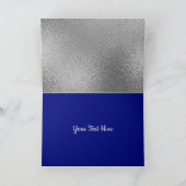 Cartes Pour Fêtes Annuelles Joyeux Hanoukka Menorah Blue & Silver (Intérieur)