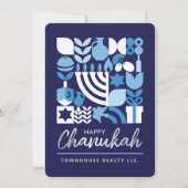 Cartes Pour Fêtes Annuelles Joyeux Hanoukka Menorah Etoiles juives Dreidel Hol (Devant)