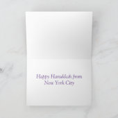 Cartes Pour Fêtes Annuelles Joyeux Hanoukka New York City NYC Chanukah Holiday (Intérieur)