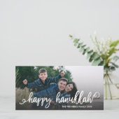 Cartes Pour Fêtes Annuelles Joyeux Hanoukka Script de typographie de Noël (Debout devant)