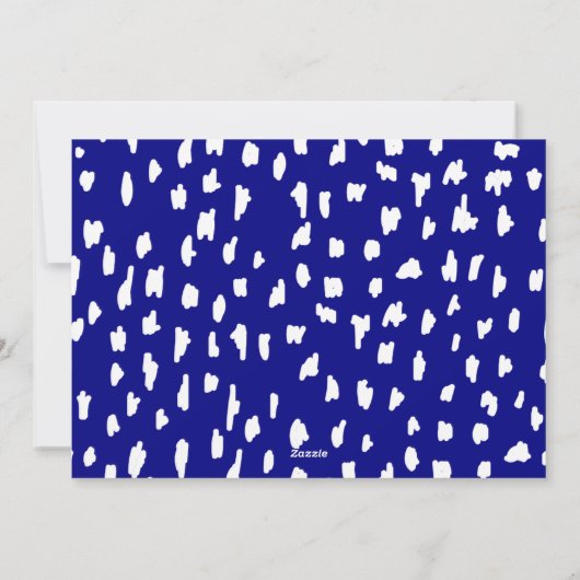 Cartes Pour Fêtes Annuelles Joyeux Hanoukka Script élégant et Motif | Photo (Dos)