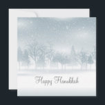 Cartes Pour Fêtes Annuelles Joyeux Hanoukka Snow Scene Nature Joli Juif<br><div class="desc">Belle carte Hanoukka. Une jolie scène de neige au crépuscule qui montre la beauté de la nature. Profitez de la belle saison en famille et entre amis.</div>